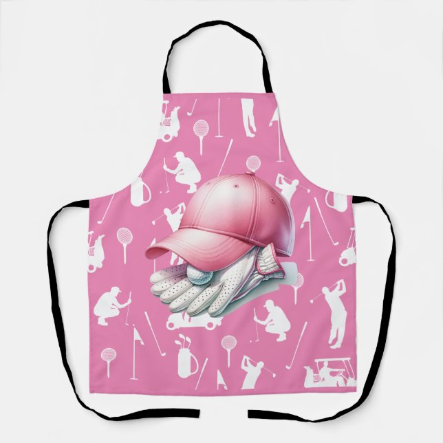 Golf Pink Themed Schürze (Vorderseite)