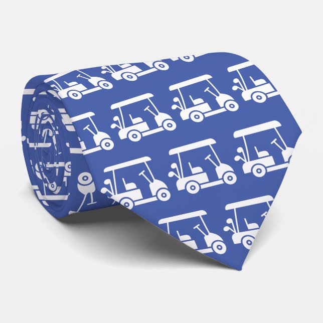 Golf Player Cart Blue Krawatte (Gerollt)