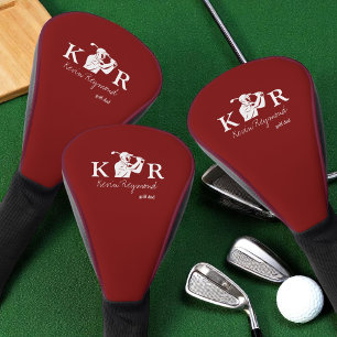 Golf Player Classic Monogram Golfer dunkelrot Headcover