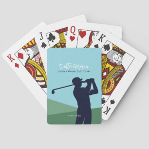 Golf Player Golf-Club Golfers Blue Spielkarten