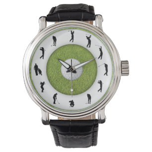Golf Player Golfer Grass Design Watch Armbanduhr