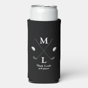 Golf Player / Golfer Monogram / Personalisiert Sch Selters Dosenkühler