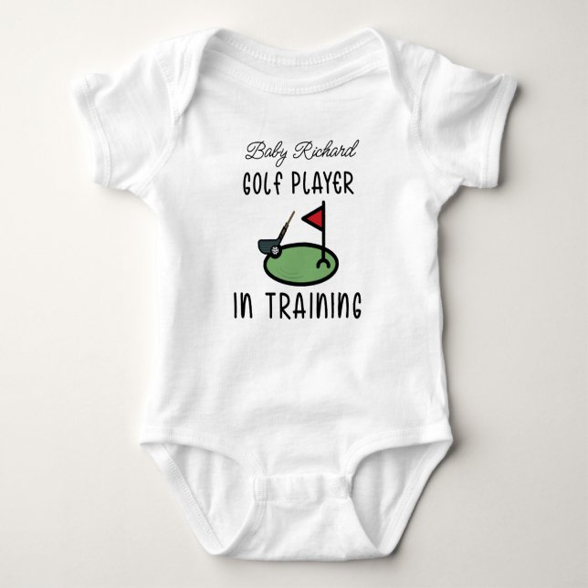Golf Player im Training - Future Golfer Baby Strampler (Vorderseite)