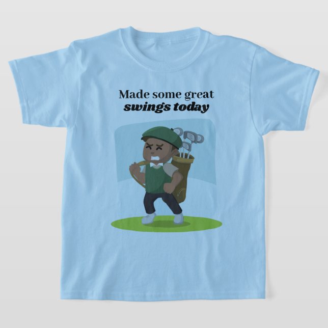 Golf Player machte einige tolle Swings Blue T-Shirt (Ablage )