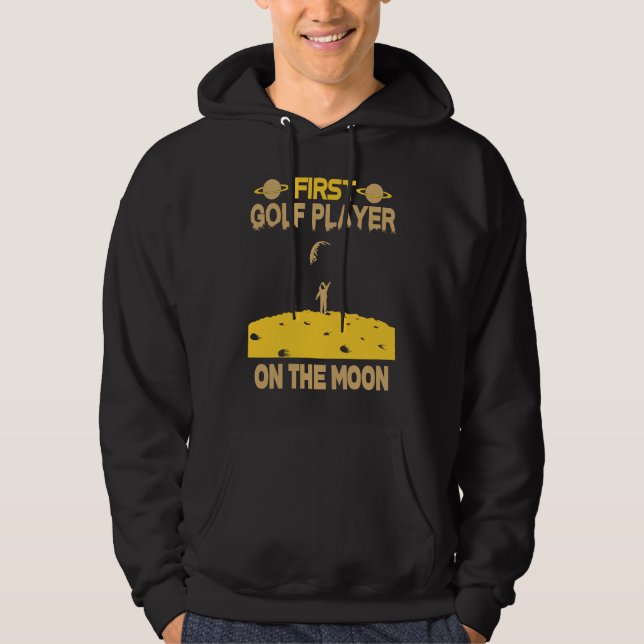 Golf Player On The Moon Hoodie (Vorderseite)
