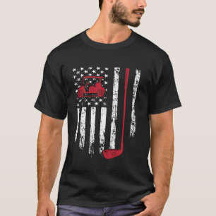 Golf Player Patriotic American Golfer USA Flag Gol T-Shirt