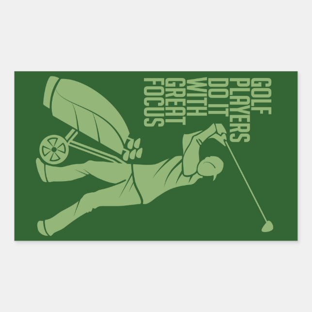 GOLF PLAYER Sonderaufkleber Rechteckiger Aufkleber (Vorderseite)