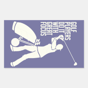 GOLF PLAYER Sonderaufkleber Rechteckiger Aufkleber