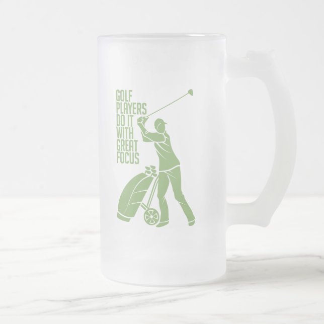 GOLF PLAYER-Tasse - wählen Sie Stil & Farbe Mattglas Bierglas (Rechts)