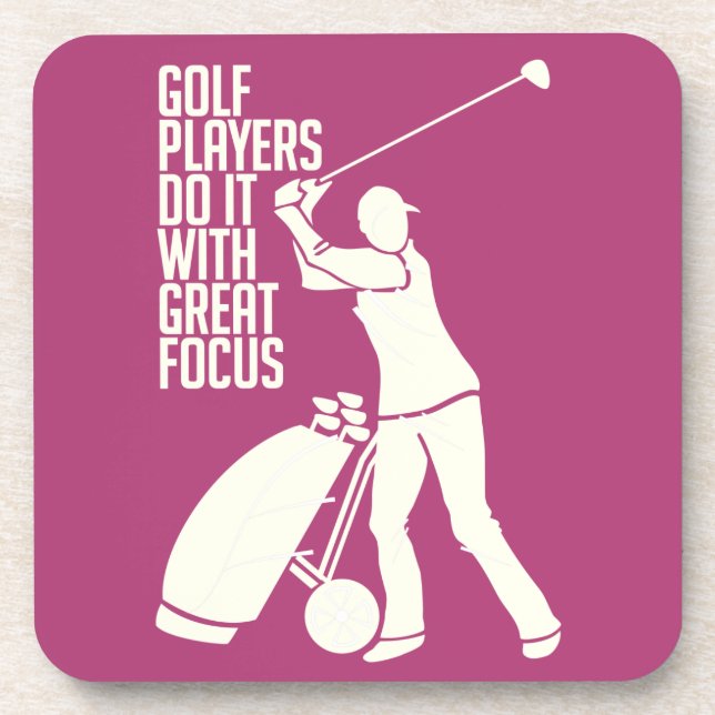 GOLF PLAYER-Untersetzer Getränkeuntersetzer (Vorderseite)