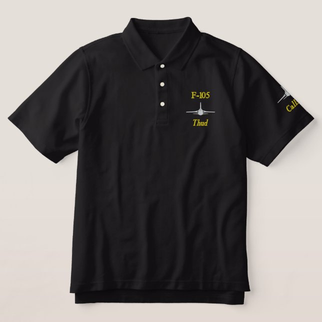 Golf Polo W/F-105 und Rufzeichen (Design Vorderseite)