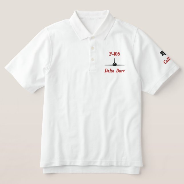 Golf Polo W/F-106 und Rufzeichen (Design Vorderseite)