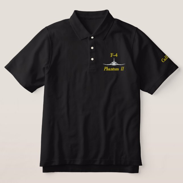 Golf Polo W/F-4 und Call Sign (Design Vorderseite)