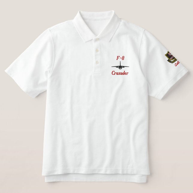 Golf Polo W/F-8 und Call Sign (Design Vorderseite)