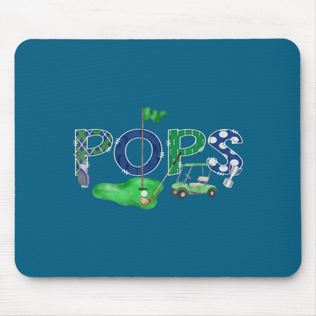 Golf Pops Hole One 1. Kunstwerk Mousepad (Vorne)