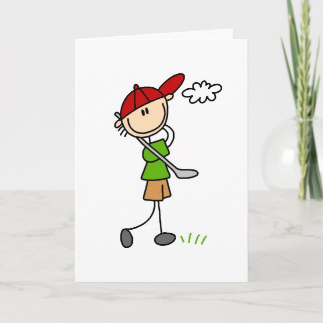 Golf Pose Card Karte (Vorderseite)