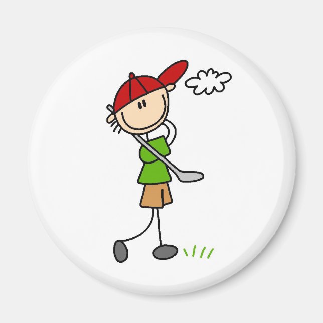 Golf-Pose-Magnet Magnet (Vorne)