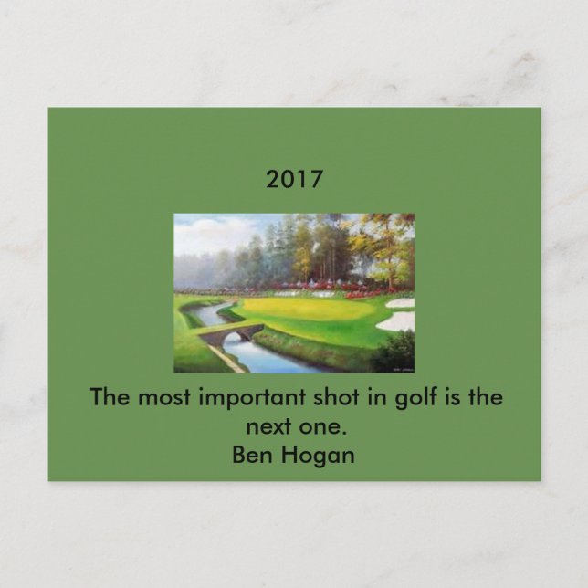 Golf Postcard mit Ben Hogan Zitat Postkarte (Vorderseite)