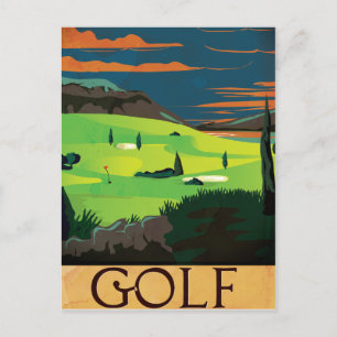 Golf Postkarte
