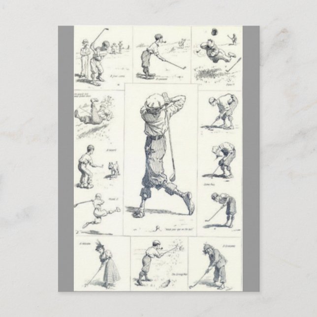 Golf Postkarte (Vorderseite)