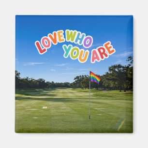 Golf Pride auf Golfplatz regenbogenfarbenem Thema Magnet