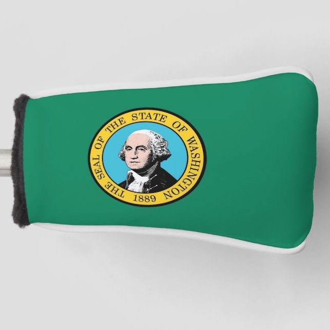 Golf Putter Abdeckung mit Flag Washington Staat Golf Headcover (Vorderseite)