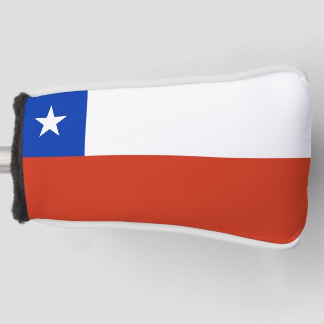 Golf Putter Abdeckung mit Flagge Chile Golf Headcover (Vorderseite)