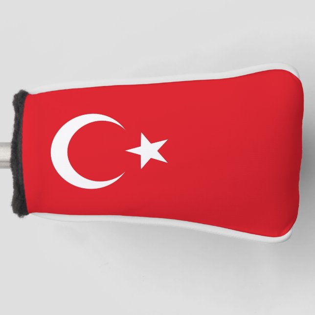 Golf Putter Abdeckung mit Flagge der Türkei Headcover (Vorderseite)