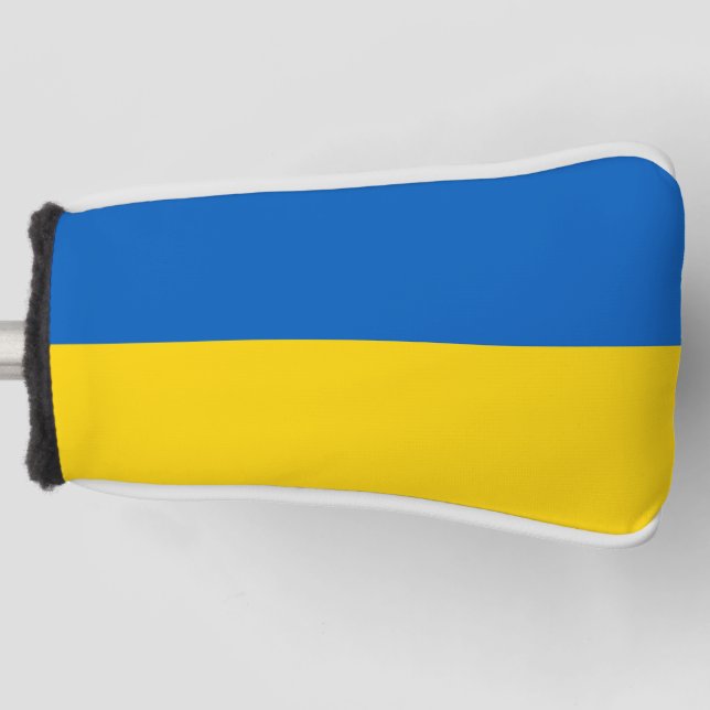 Golf Putter Abdeckung mit Flagge der Ukraine Headcover (Vorderseite)
