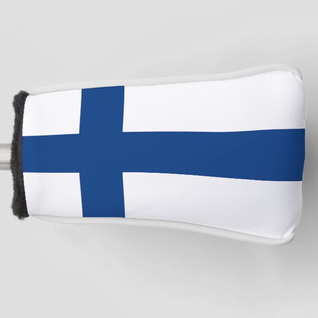 Golf Putter Abdeckung mit Flagge Finnlands Headcover (Vorderseite)