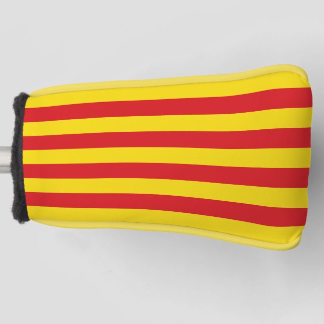 Golf Putter Abdeckung mit Flagge Kataloniens Headcover (Vorderseite)