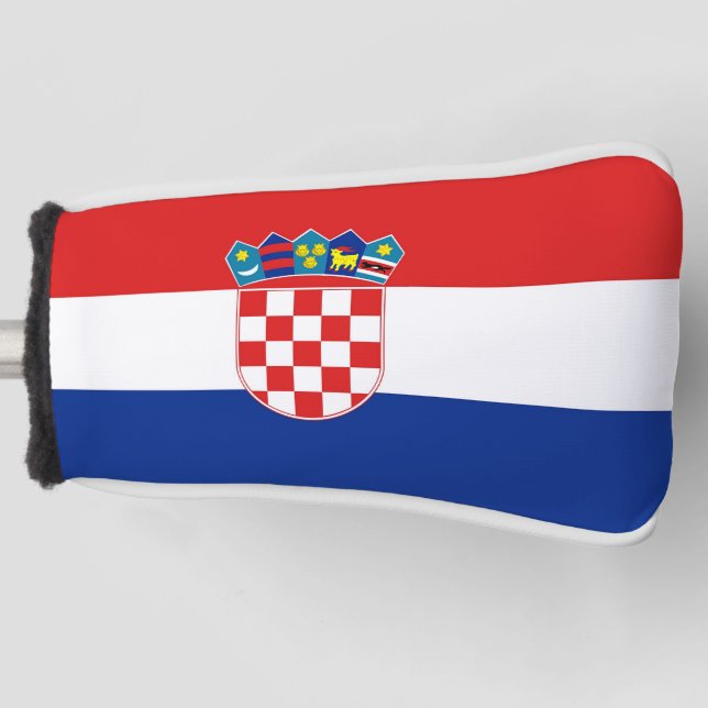 Golf Putter Abdeckung mit Flagge Kroatiens Golf Headcover (Vorderseite)