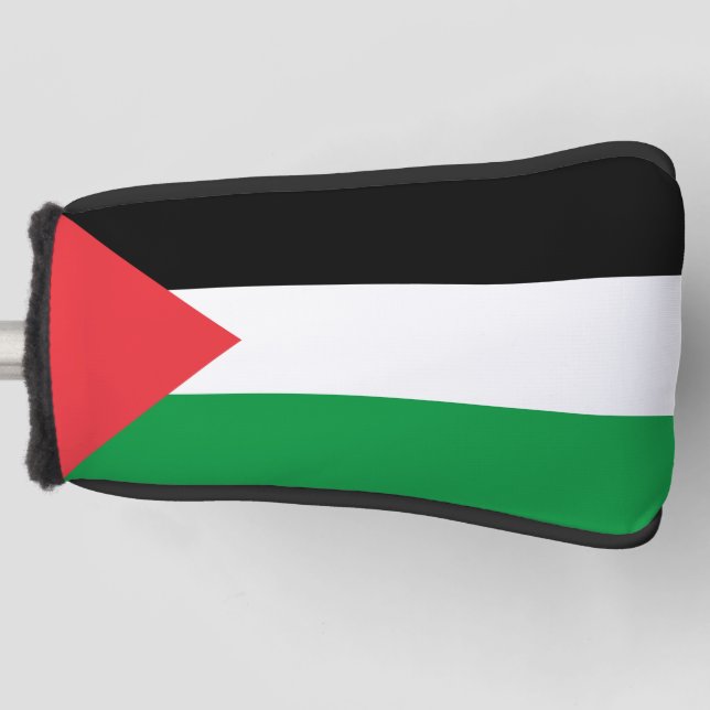 Golf Putter Abdeckung mit Flagge Palästinas Headcover (Vorderseite)