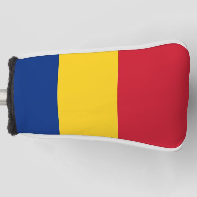 Golf Putter Abdeckung mit Flagge Rumäniens Headcover (Vorderseite)