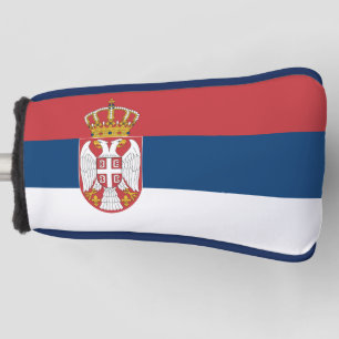 Golf Putter Abdeckung mit Flagge Serbiens Golf Headcover