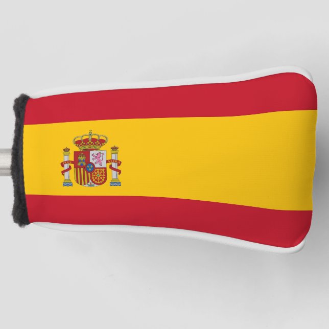 Golf Putter Abdeckung mit Flagge Spaniens Golf Headcover (Vorderseite)