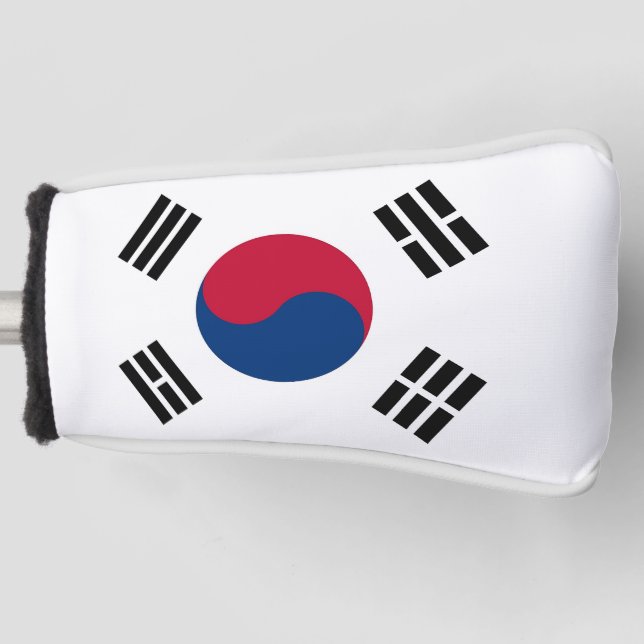 Golf Putter Abdeckung mit Flagge Südkoreas Headcover (Vorderseite)