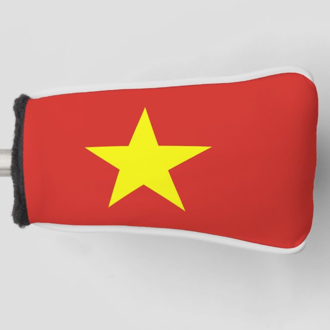 Golf Putter Abdeckung mit Flagge Vietnams Golf Headcover (Vorderseite)