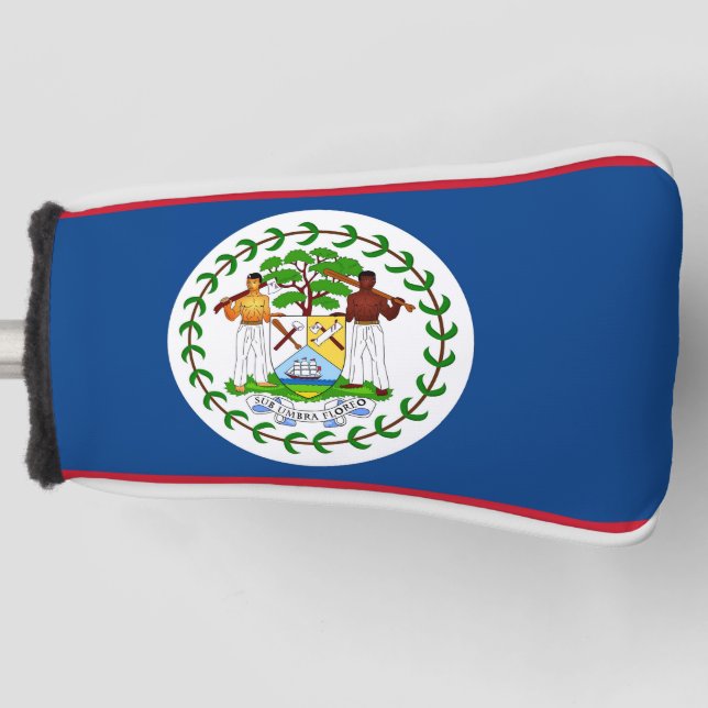 Golf Putter Abdeckung mit Flagge von Belize Headcover (Vorderseite)