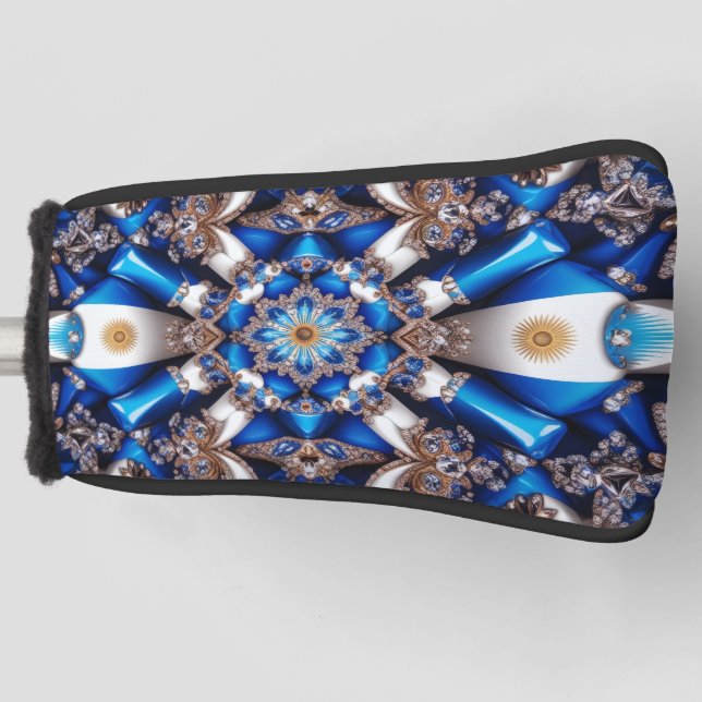 Golf Putter Cover mit argentinischem Colors Design Golf Headcover (Vorderseite)