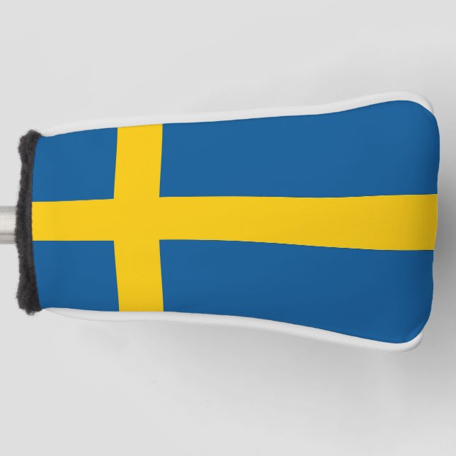 Golf Putter Cover mit der Flagge Schwedens Golf Headcover (Vorderseite)