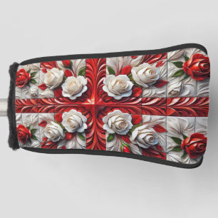 Golf Putter Cover mit englischer Rose Design Headcover