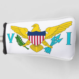 Golf Putter Cover mit Flag Jungfrau Islands, USA Headcover
