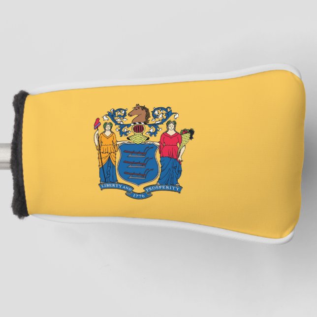 Golf Putter Cover mit Flag New Jersey, USA Golf Headcover (Vorderseite)