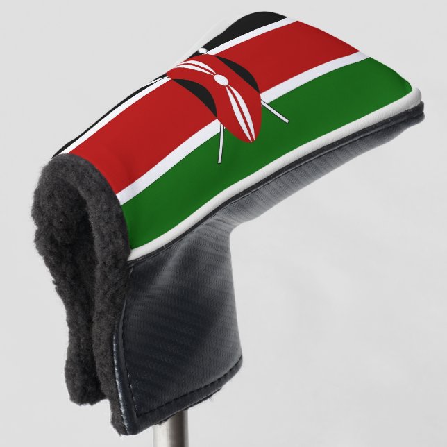 Golf Putter Cover mit Flagge Kenias Headcover (3/4 Vorderseite)