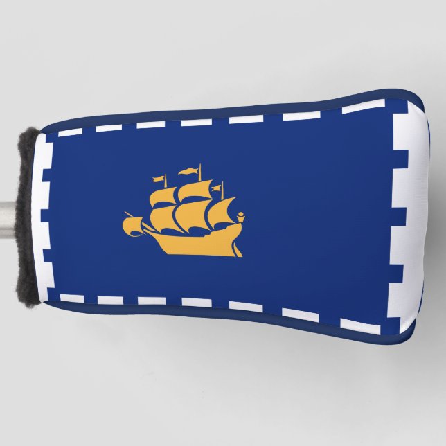 Golf Putter Cover with Flag of Quebec City, Canada Golf Headcover (Vorderseite)