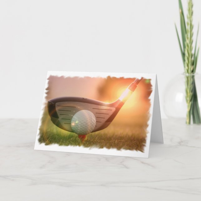 Golf Putter Grußkarte Karte (Vorderseite)