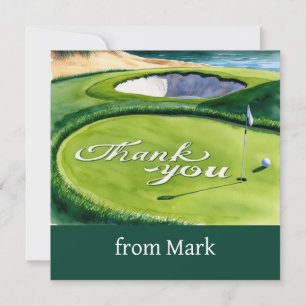 Golf putting green avec mot Merci