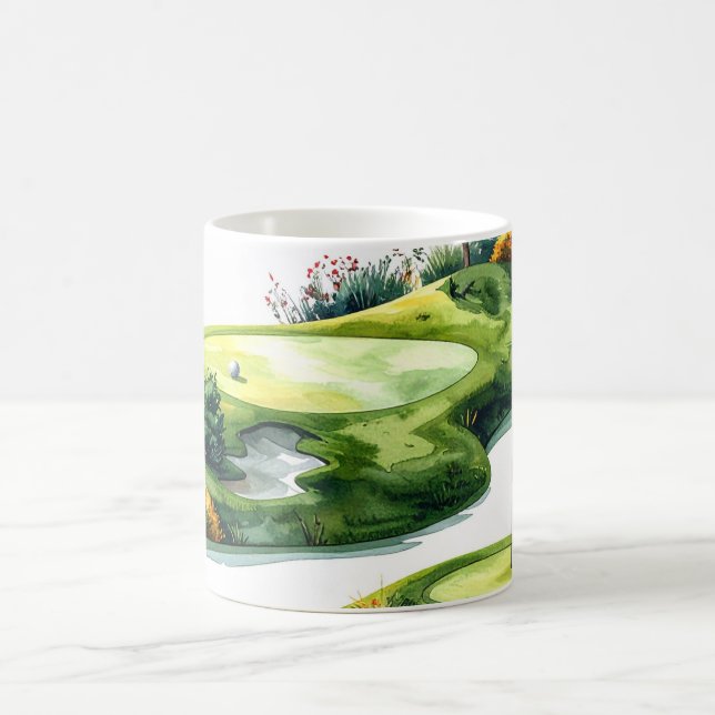 Golf Putting Grünfläche Kaffeetasse (Mittel)