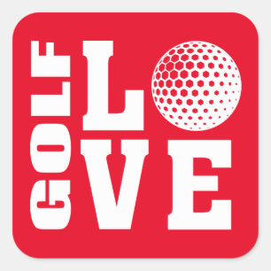Golf Quadratischer Aufkleber